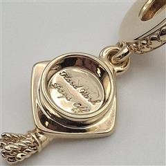 Pandora MET ALE 14K Yellow Gold Plated Graduation Cap Dangle Charm 761892C00